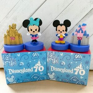 RARE McDonald's Disneyland 70th Anniversary #1 Mickey #31 Minnie Castle Pair Set
